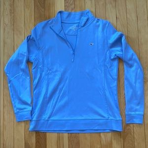 Vineyard Vines light blue quarterzip